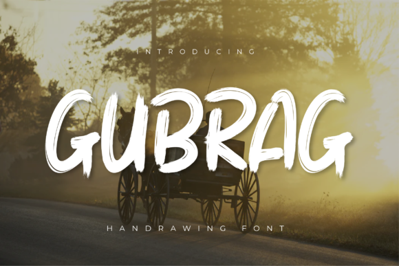 Gubrag: A Bold Brush Display Font for Makers