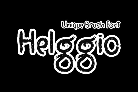 Helggio: A Bold Brush Display Font for Handmade Creators