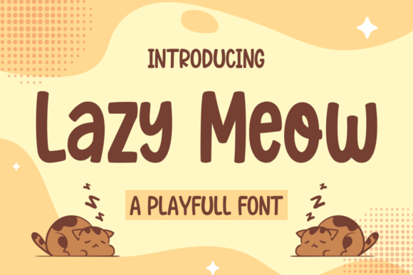 Lazy Meow: A Chunky Display Font for Handmade Products