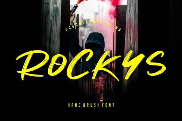 Rockys: A Bold Brush Display Font for Standout Branding
