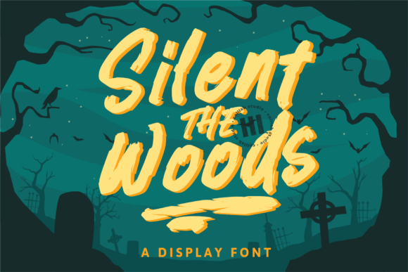 Silent the Woods: A Bold Display Font for Memorable Branding